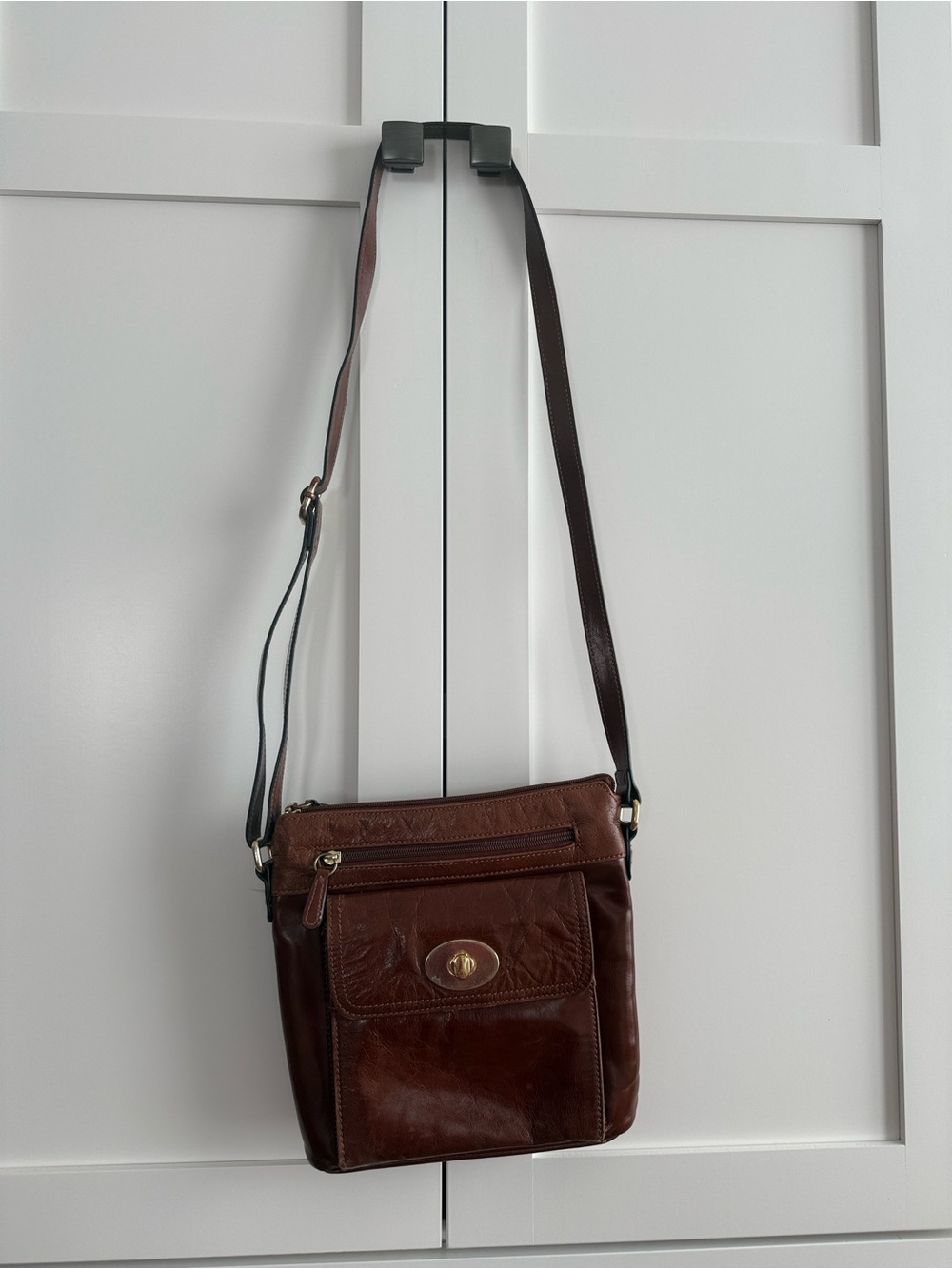 Brown Leather Crossbody Bag for Women
